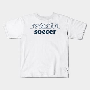 Line Art Soccer Player Silhouette Kids T-Shirt